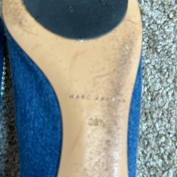 Mark Jacobs ladies denim flats with red sequin bow size 38 1/2 - Picture 8 of 8